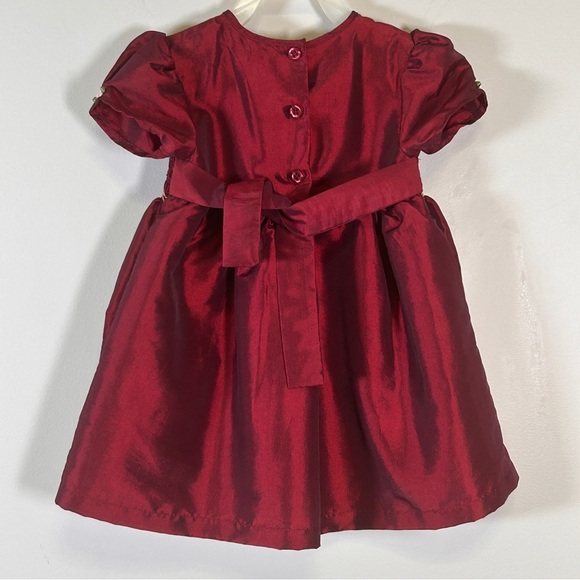 Vintage George Toddler Girls Red Dress Size 18 Months Christmas Pictures Party - Picture 2 of 6